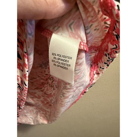 Sport Haley Women’s Sleeveless Golf Top 1/4 Zip Pink Abstract Print - Size Small - Picture 4 of 6